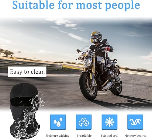 Miniatura 4 de Sylvil Pasamontañas de esquí, protección UV, resistente al viento, máscara facial completa, para hombres y mujeres, transpirable y ligera,