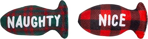 Miniatura 19 de Pearhead Pet Cheese & Wine - Juego de 2 juguetes para gatos con hierba gatera de felpa con arruga y sonajero, juguetes interactivos para gatos de