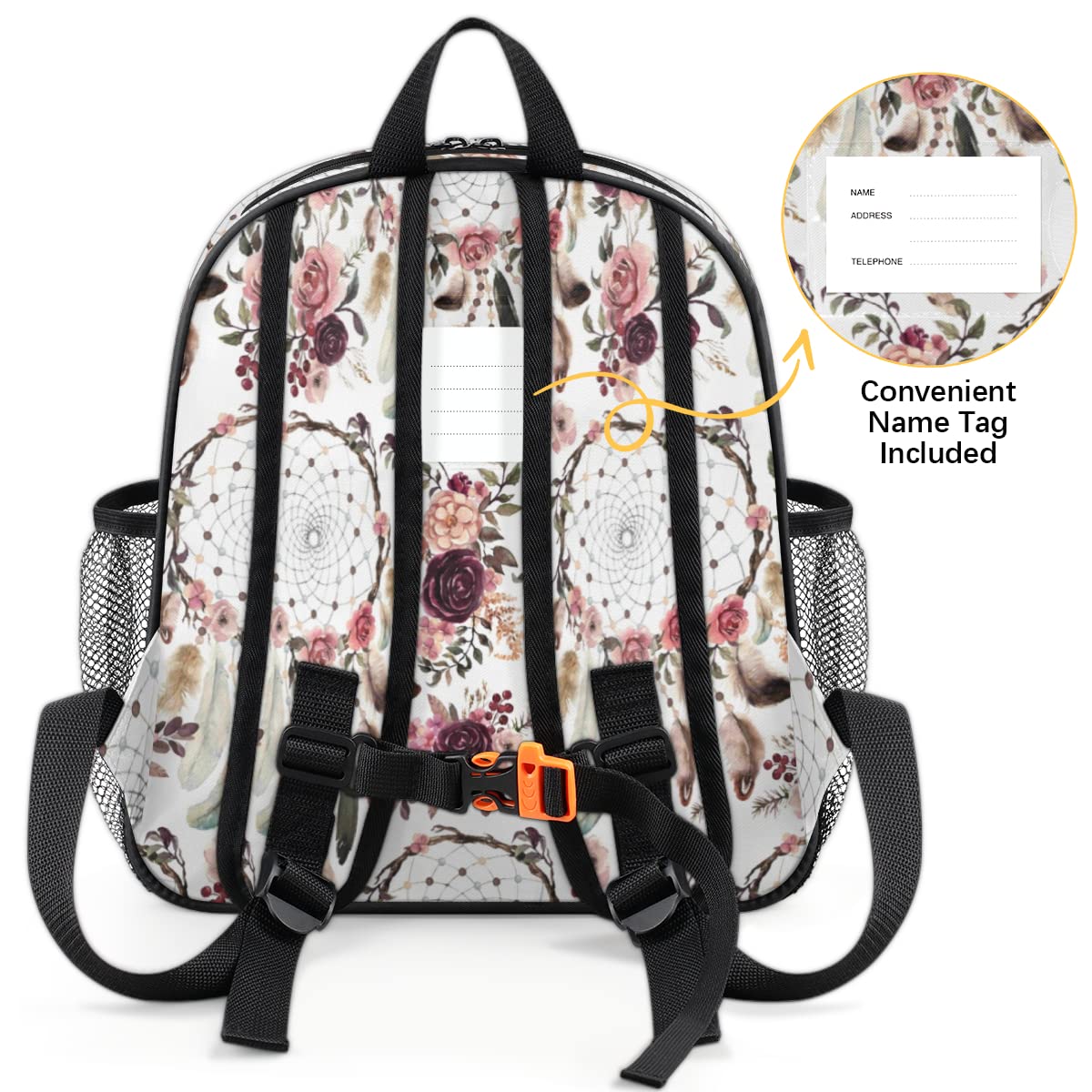 TropicalLife Dreamcatchers plecaki dziecięce dla chłopców i dziewczynek, etniczne łapacze snów malucha lekki plecak do szkoły przedszkola torba na książki, wielobarwny