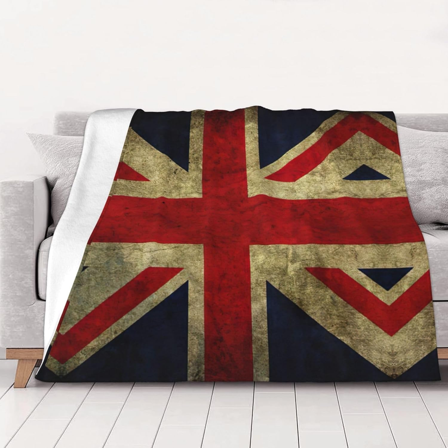 Cosy British Flag Blanket Throw Versatile Soft Warm Blanket Flannel