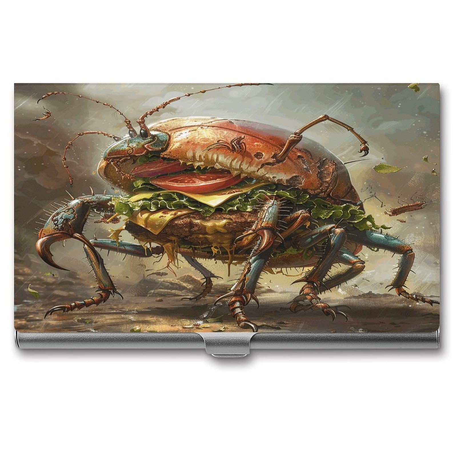 Porte-cartes de visite en métal premium ultra léger et sécurisé par boucle