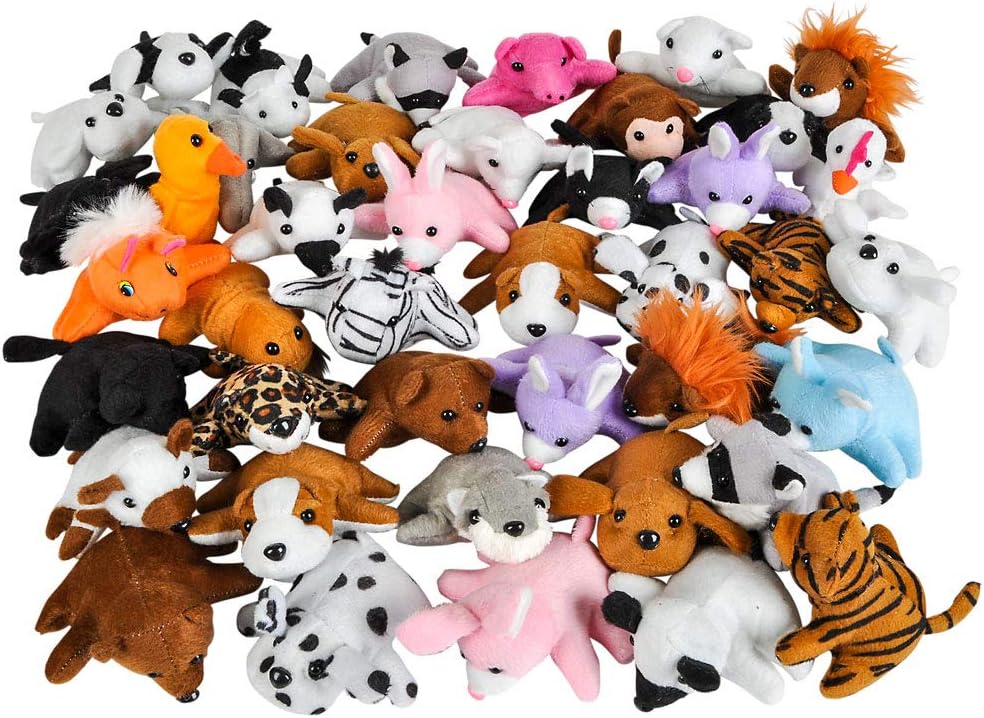 Rhode Island Novelty 3 Inch Bean Bag Plush Assortment, 50 Pieces per Order