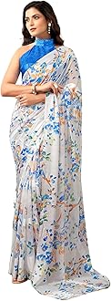 SIRILWomen's Georgette Floral Printed Saree With Unstitched Blouse Piece