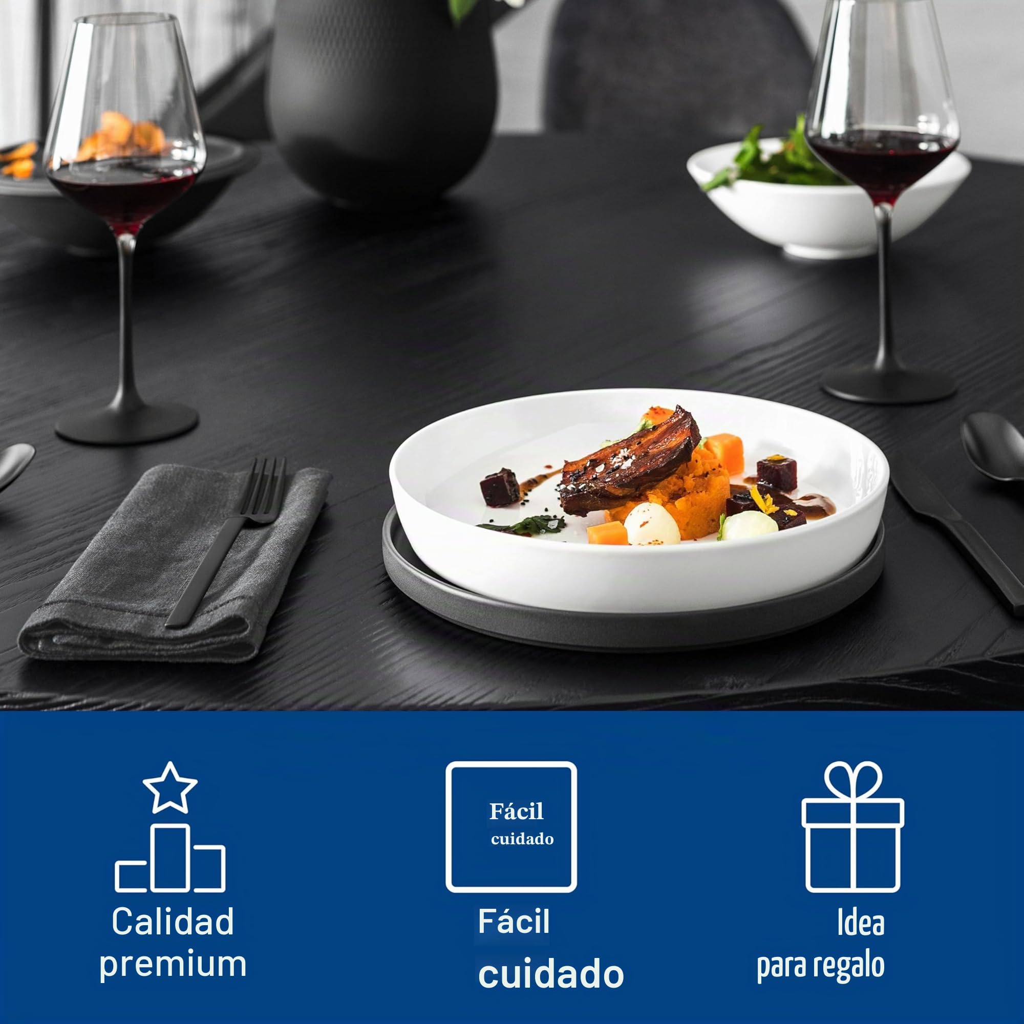Villeroy & Boch La Boule Black & White, Juego De Vajilla De 7