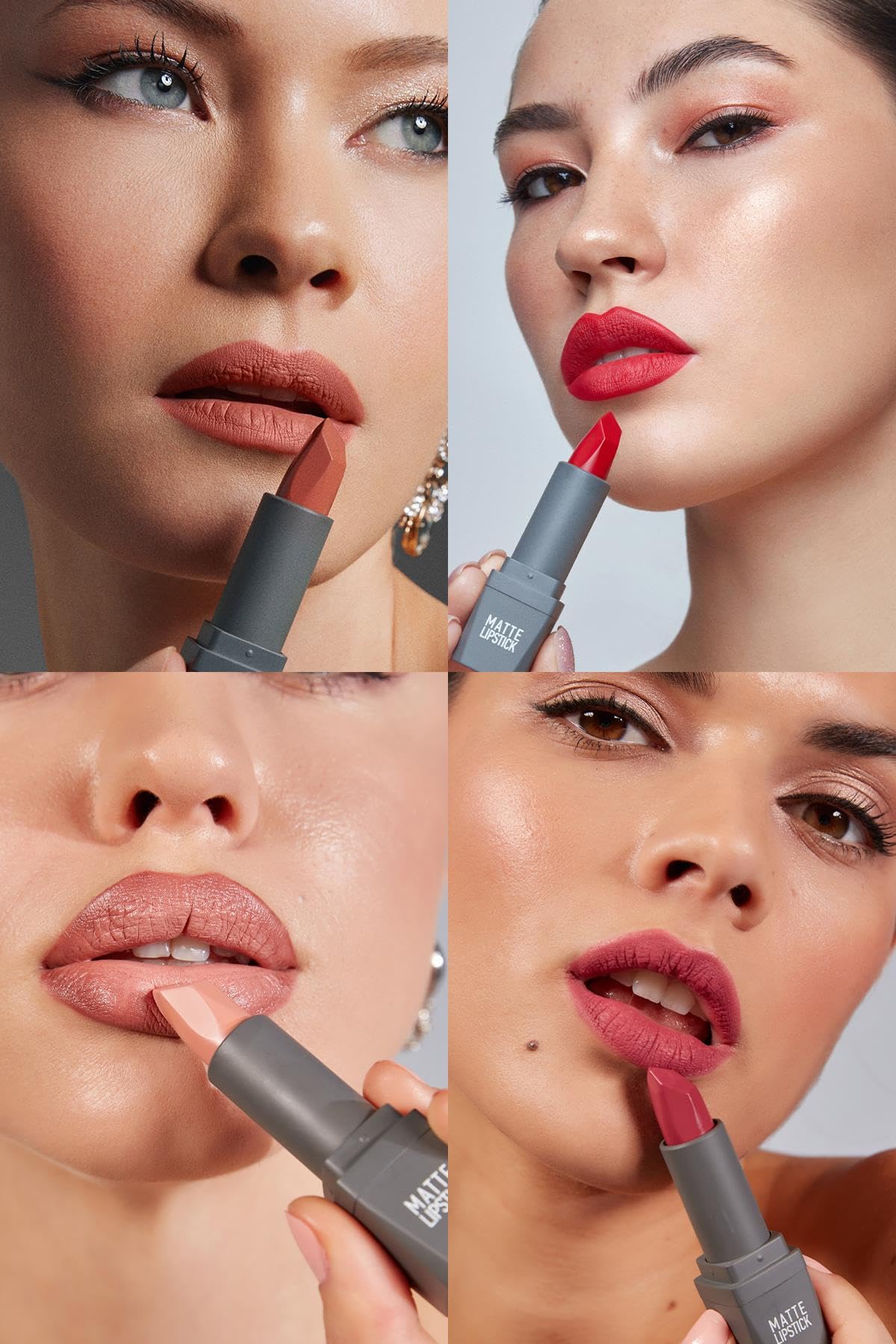 ALIX AVIEN Yoğun Renk Veren Uzun Süre Kalıcı Nemlendirici Kadifemsi Mat Ruj - Matte Lipstick 404 Warm Caramel (3 paketi)
