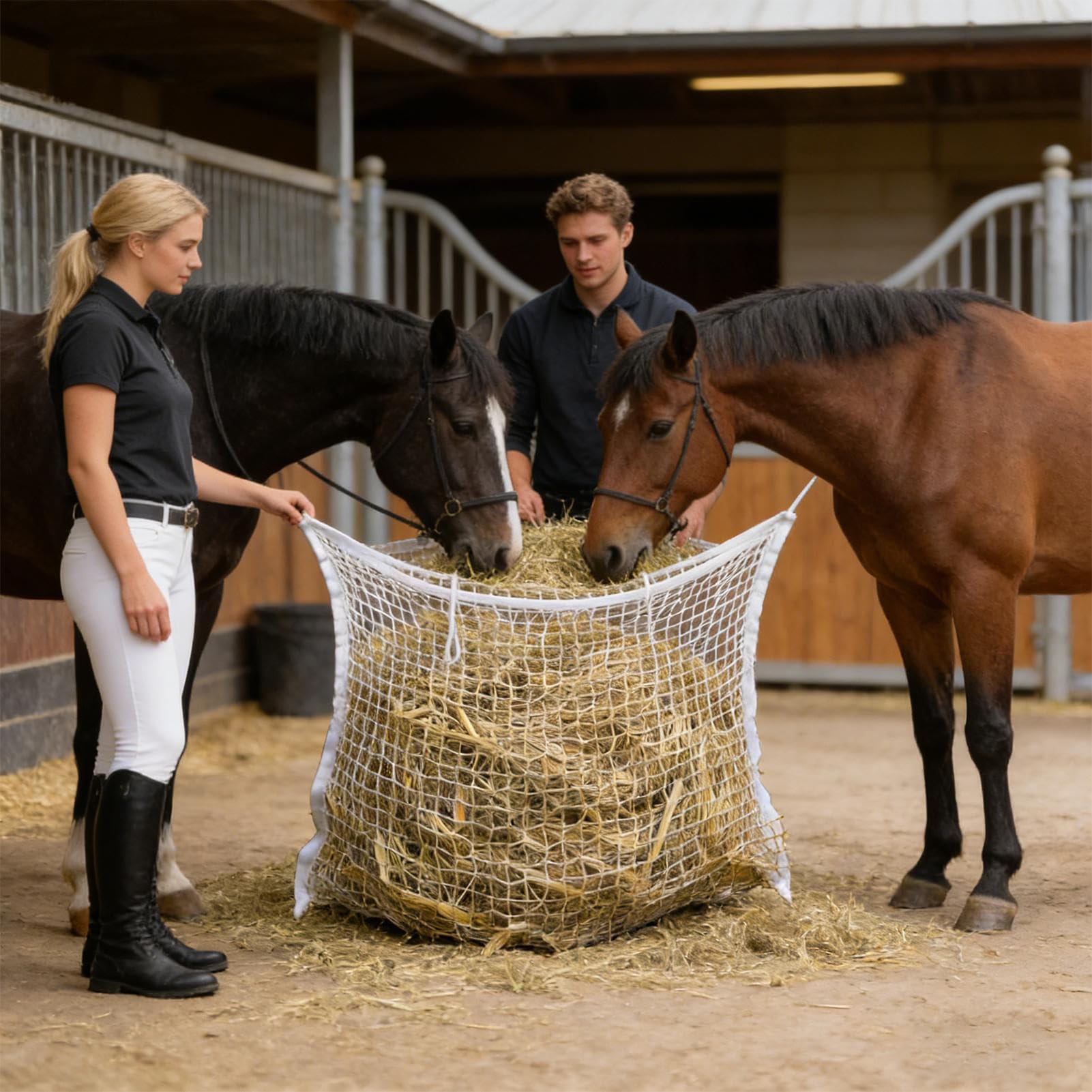 Sacca Portafieno per Resistenti, con una elevata capacità di carico e a | Mangiatoia per fieno per capre resistente per box, recinti, rimorchi, stalle, pascoli, fienili, capre e cavallo