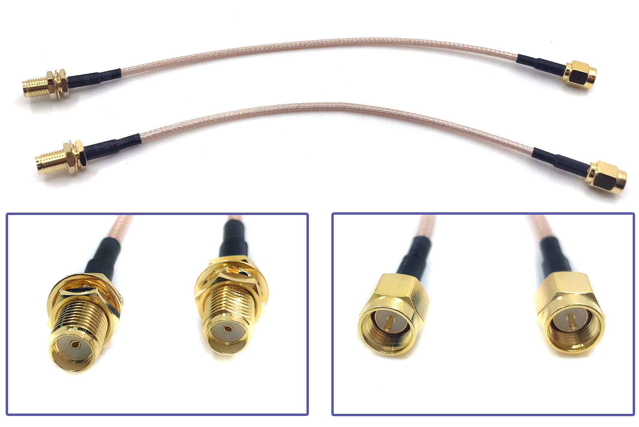 Fliegend 30cm RG316 RF Cable - SMA Right Angle Male To TNC Female Bulkhead For GPS/Radio