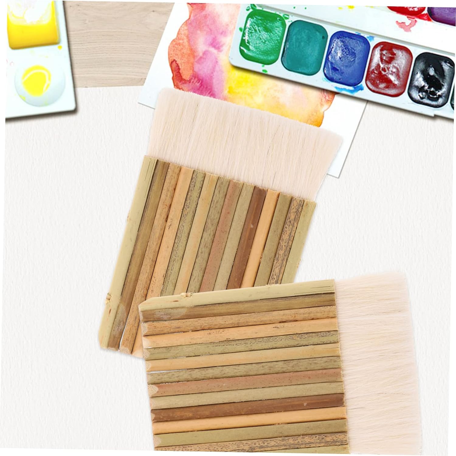 DOITOOL 5pcs Large Area Watercolor Brush Wool Paintbrushes for Oil and Painting for Detail Work and Boys and Girls Art Projects