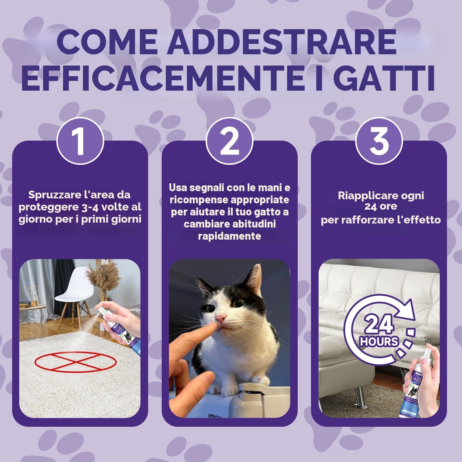 WEALLIN Spray Repellente per Gatti, 200ml Repellente Gatti e Spray AntiGraffio per Gatti Divano, Uso Interno ed Esterno, Protezione del Divano e Mobili, Ideale per Casa e Giardino