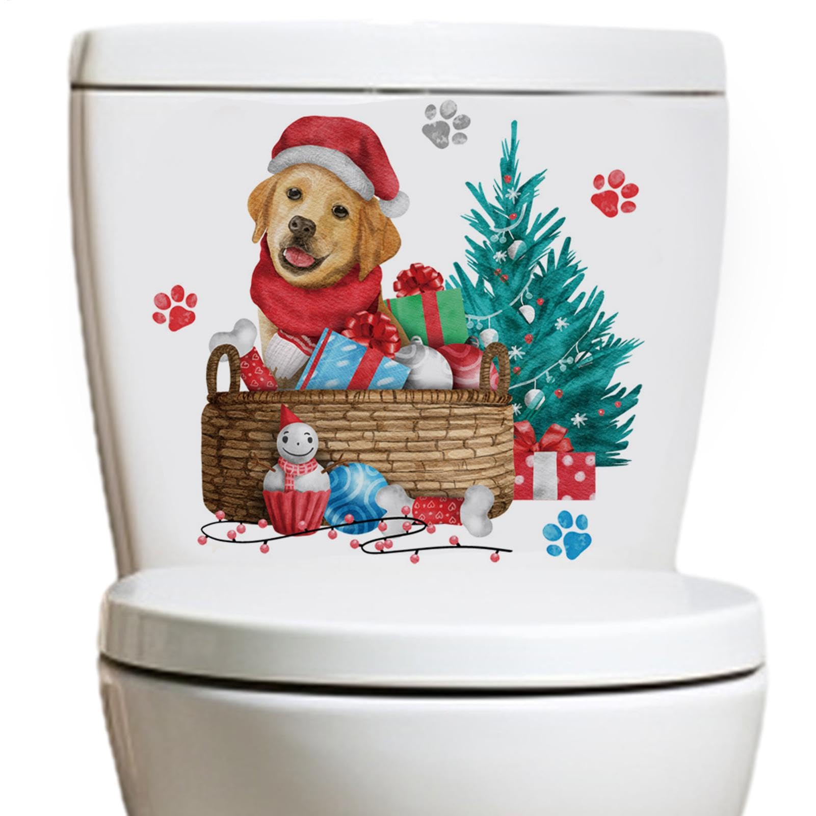 Hunde- -WC-Deckelaufkleber, Aufkleber, abnehmbarer Hundesitz