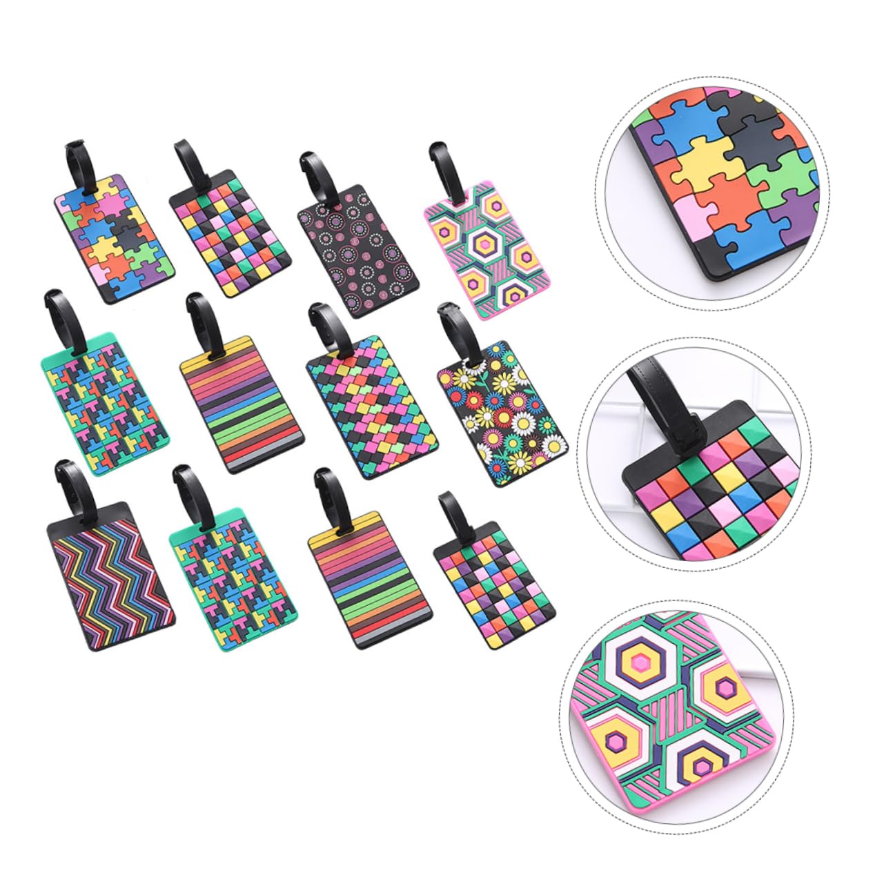 Holibanna 12pezzi Tag Per Valigie Gomma Etichette Identificative Per Design e Protettivo Per