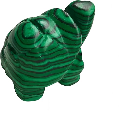 Tortuga sintética de malaquita tallada a mano estatuas de animales coleccionables, cristales de 1.5 pulgadas y escultura de piedras curativas