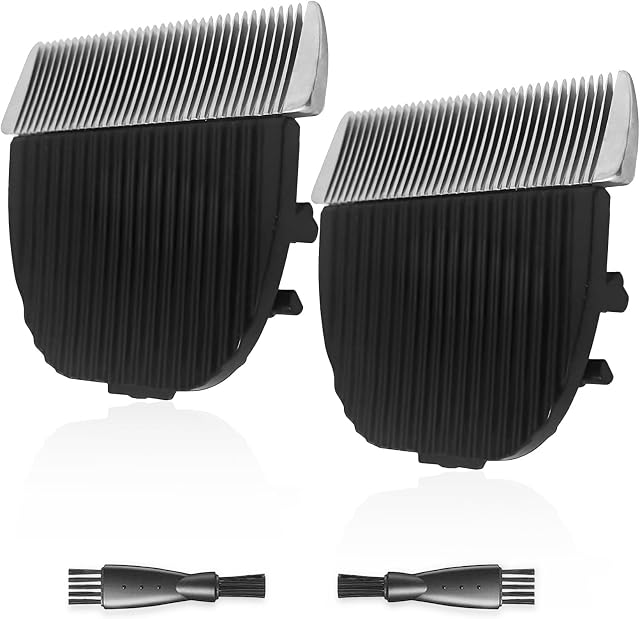 2 Pack Dog Grooming Replacement Blades for HOLDOG Dog Grooming Kit, Ceramic Edge for Smooth Cutting Compatible with HOLDOG Cat Clippers, 2 Cleaning Brush