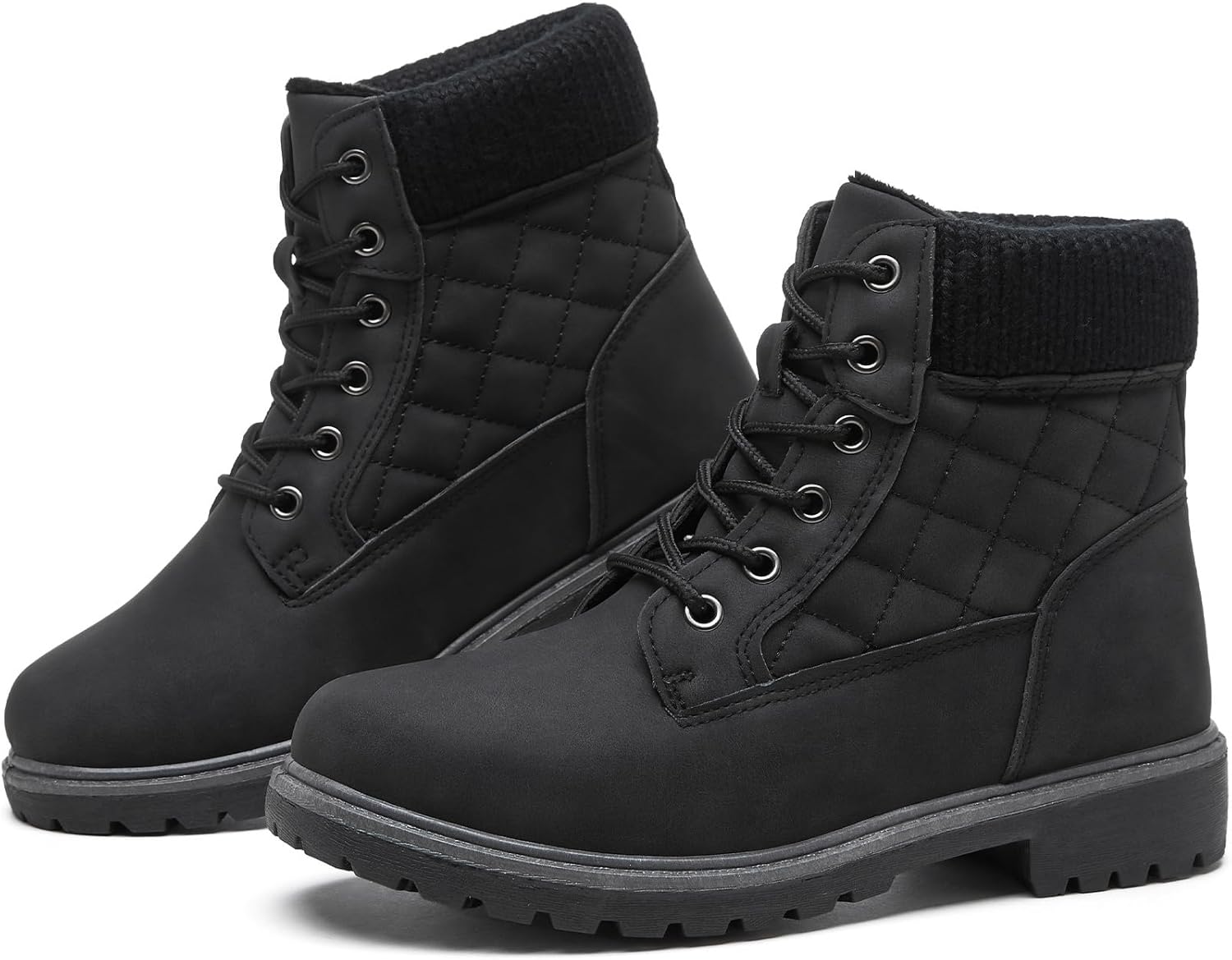 kufeiti Women Combat Boots - Waterproof Non-Slip Design