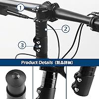 Vista 5 de TRIWONDER Extensor de Tija de Manillar para Bicicleta de MTB, BMX, Bicicletas de Montaña, Adaptador de Horquilla de Aleación de Aluminio