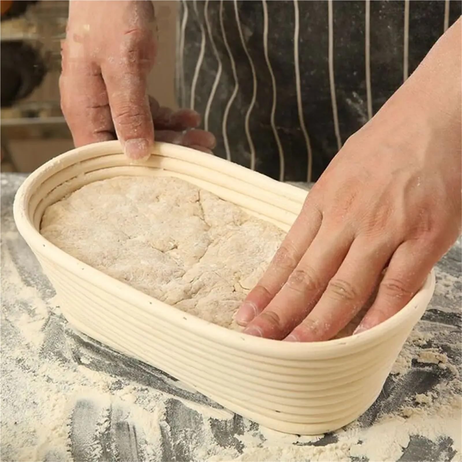Cestino Per La Lievitazione Del Pane Cestino for il pane ovale in 8 misure Per Cuocere Il Pane(15x8x5cm)