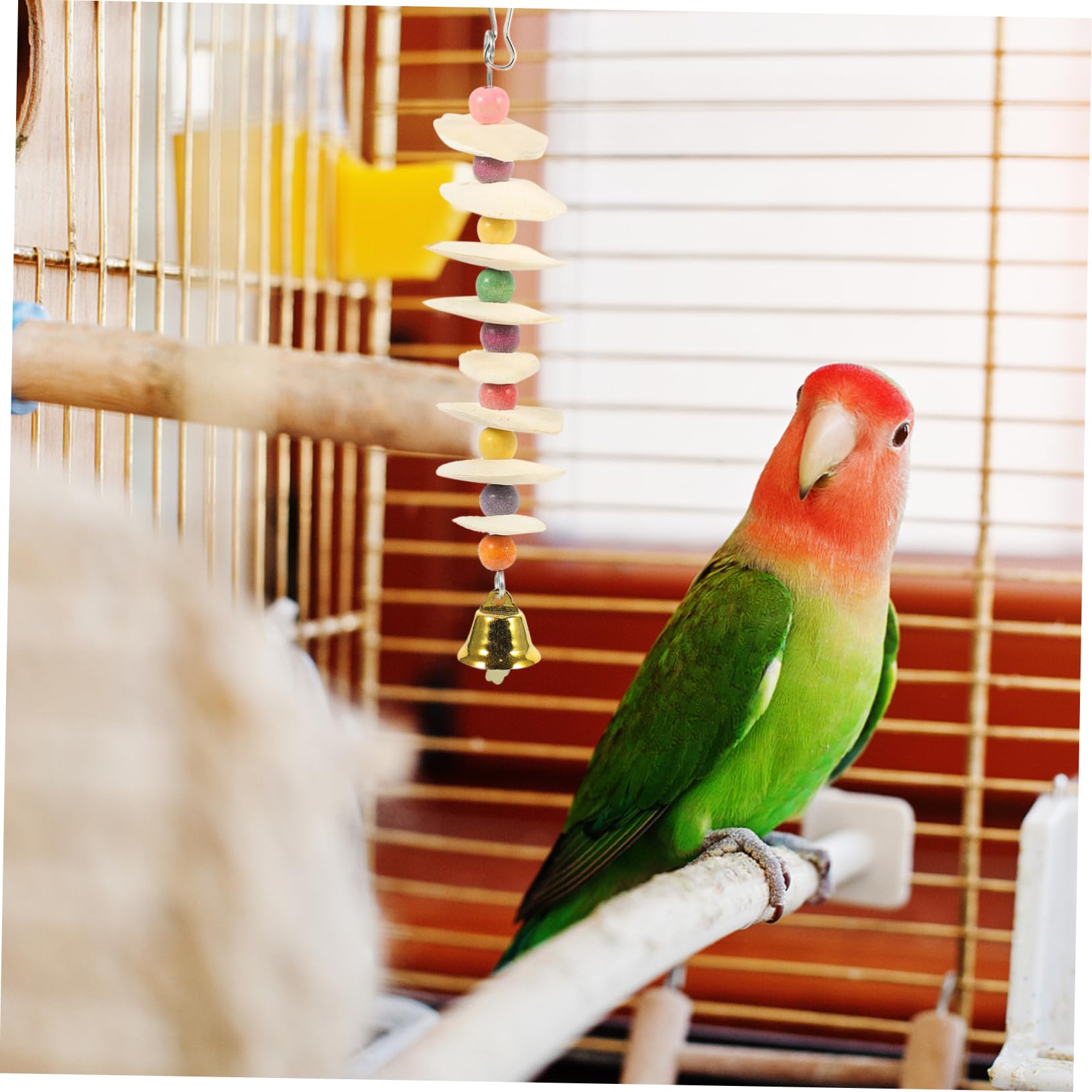 BESPORTBLE 4pièces Jouet à Mâcher pour Perroquets Accessoire De Seiche pour Calopsittes Et Petits Oiseaux Jouet Multifonctionnel pour Amusement Sain Et Naturel