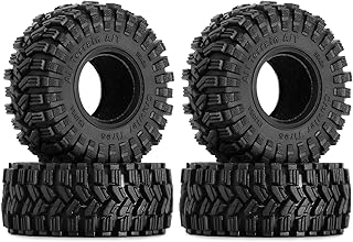 INJORA 1.0 Tires-58 * 24mm All Terrain Super King Trekker Soft Sticky Tires for TRX4M 1/18 1/24 RC Crawler SCX24 AX24,T1017