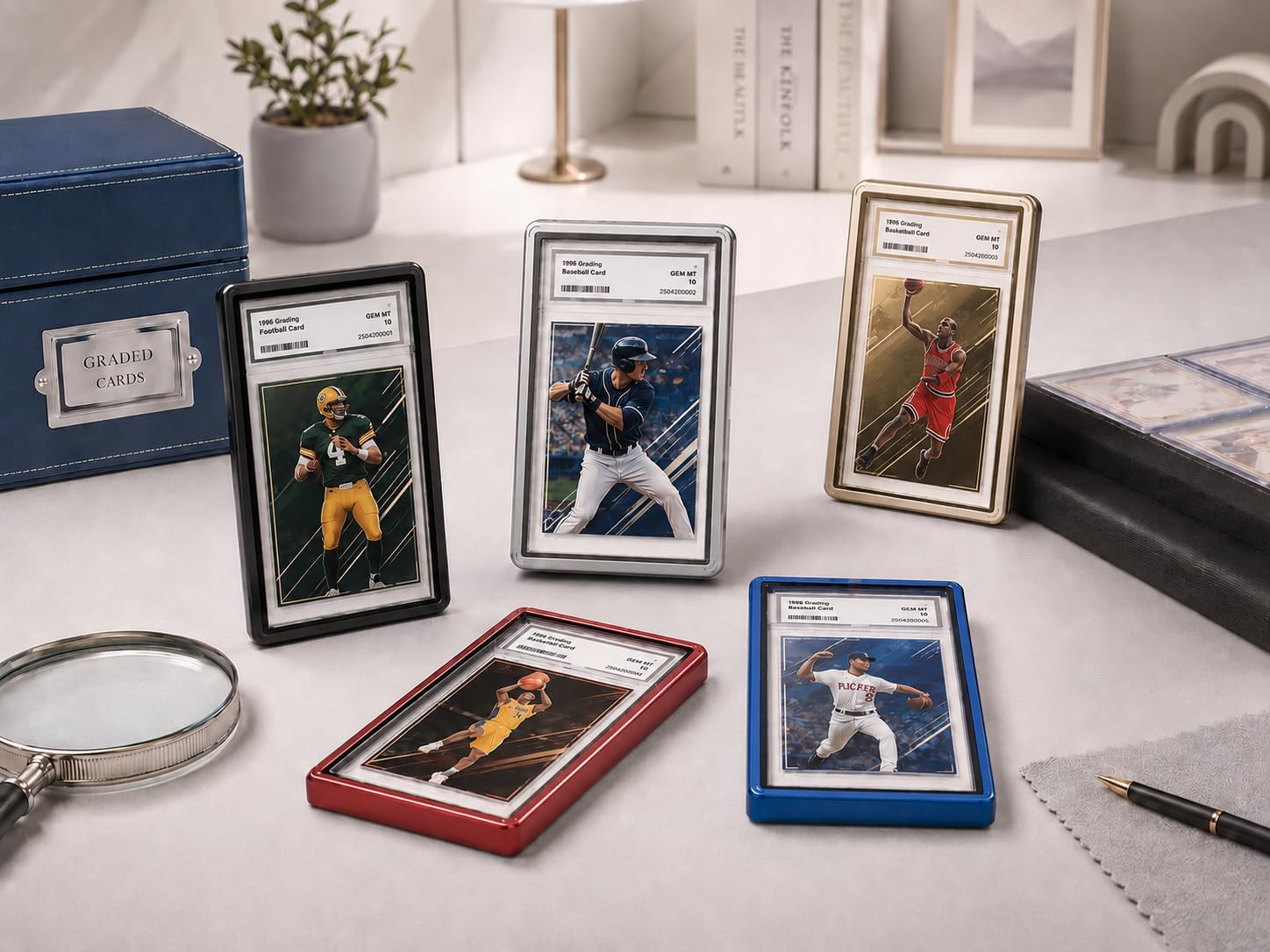Slab Guard Fits PSA Slab, Magnetic Graded Card Case with UV Glass, Black