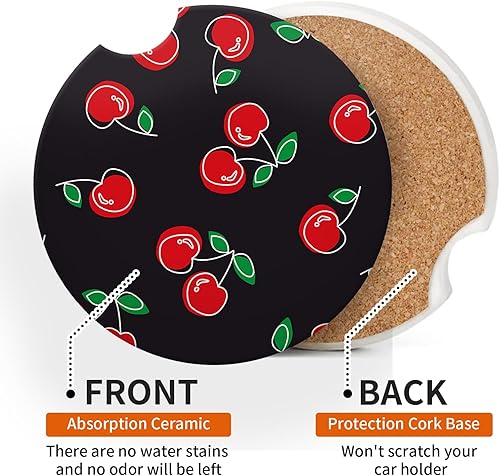 Miniatura 5 de Posavasos para automóvil para portavasos, posavasos para portavasos de automóvil, bonitos accesorios de automóvil para interior de mujeres, 2 piezas