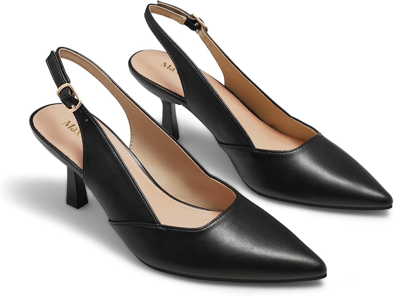 MaxMuxun Women's Slingback Kitten Heels, 2.95 Inch Pointed Toe Pumps Shoes, Elegant Dress Shoes for Wedding Party Prom Business, Valentine's Day Gift for Her - Image 4
