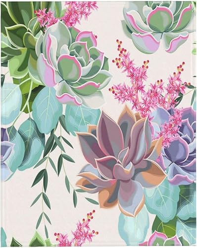 Miniatura 9 de AFHYZY Manta floral 01 para mujer, suave manta de forro polar de verano de 50 x 40 pulgadas, manta ligera de viaje para cama, sofá, bonita