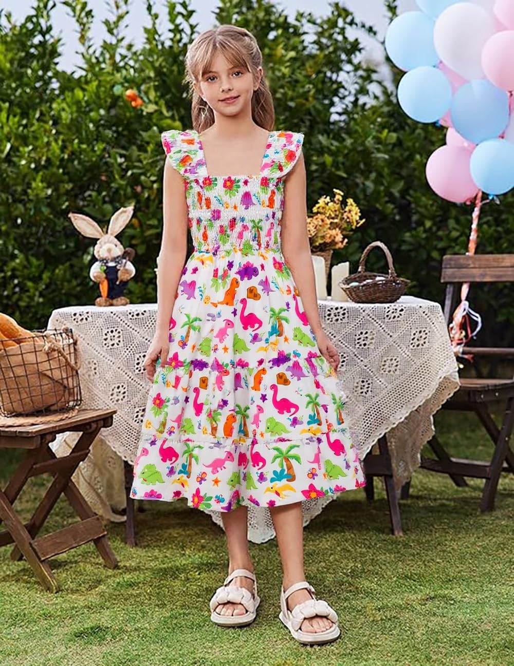 Vestido floral casual de verão, manga com babados, boêmio, em camadas, vestido de festa franzido, 3 a 10 anos em promoção! Veja a oferta e mais achadinhos de Meninas 3 Hoje é o melhor dia para comprar Vestido floral casual de verão, manga com babados, boêmio, em camadas, vestido de festa franzido, 3 a 10 anos com aquele preço maroto! Promoção! Aproveite a oferta! 3