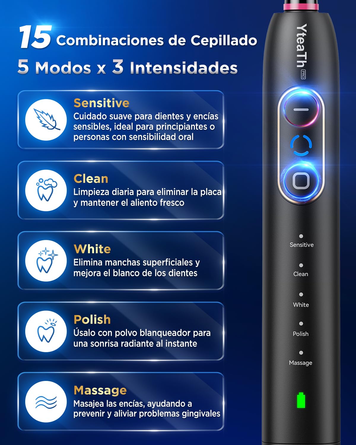 Cepillo de Dientes Eléctrico de Rotación para Adultos y Infantil - Cepillo Eléctrico 3 Intensidades, 5 Modos, 10 Cabezales, IPX7 Impermeable, Cepillo Dientes Electrico Viaje, Negro y Rosa