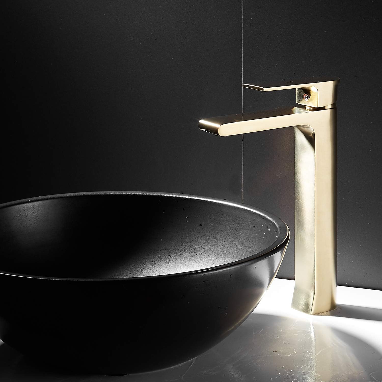 Buy Beelee Bathroom Vessel Sink Faucet With Supply Line Square Spout Single Handle One Hole Bathroom Lavatory Faucets Mixer Tap Tall Body Deck Mount Brushed Gold Online In Indonesia B07p7m442w