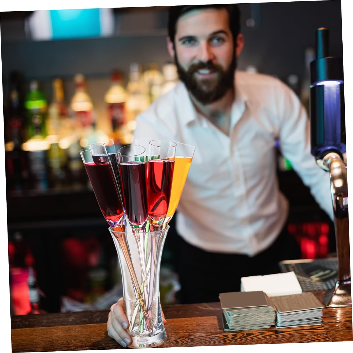 1set Unique Acrylic Wine Cup Goblet for Beach Party Stylish Drinking Cup