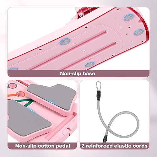 Miniatura 6 de Kit de reformador de tablero de pilates plegable 6 en 1, equipo portátil de gimnasio en casa con bandas de resistencia