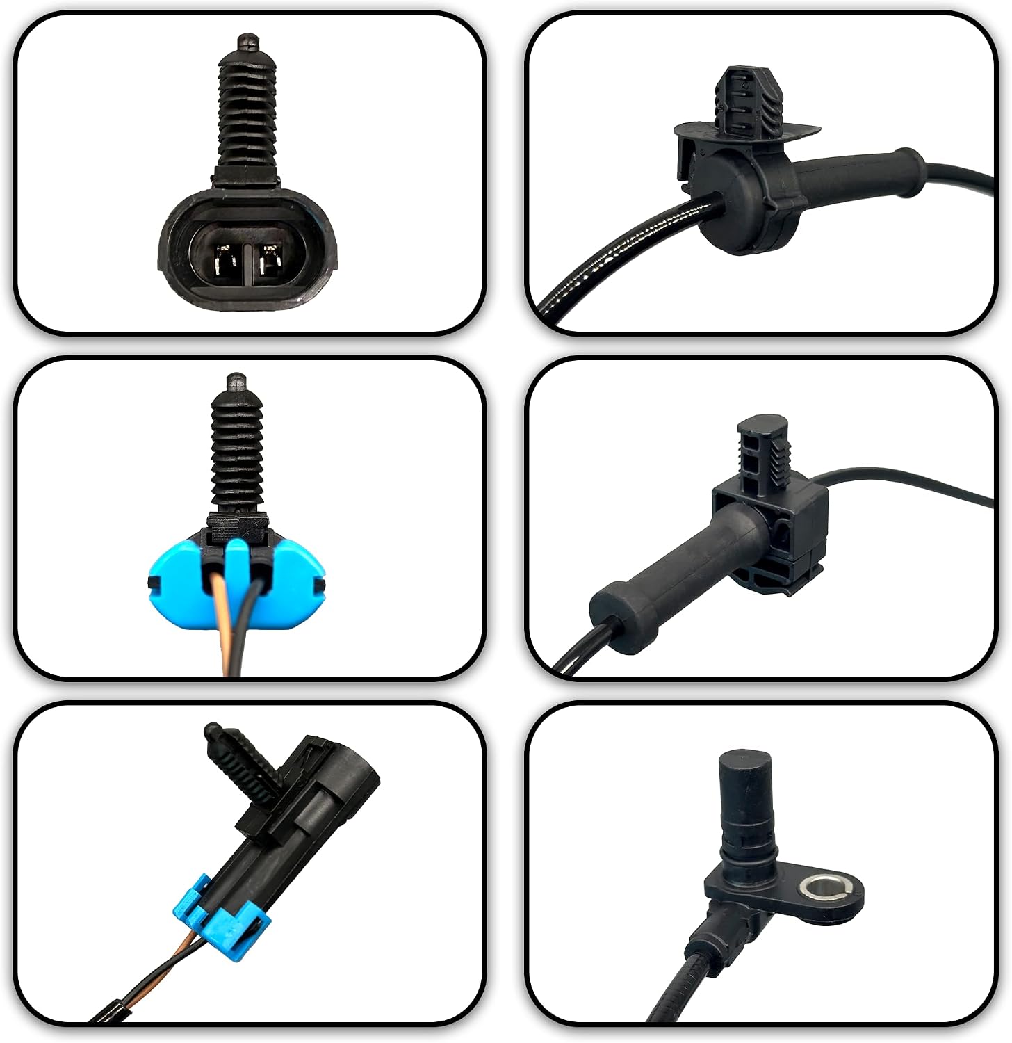 4PCS Front Rear Left Right ABS Wheel Speed Sensor Compatible with Cadillac Escalade Chevrolet Tahoe GMC Yukon XL Fits 4.8L 5.3L 6.0L V8(2007-2014) Replaces 15229012,15121067, 970-353,695-304
