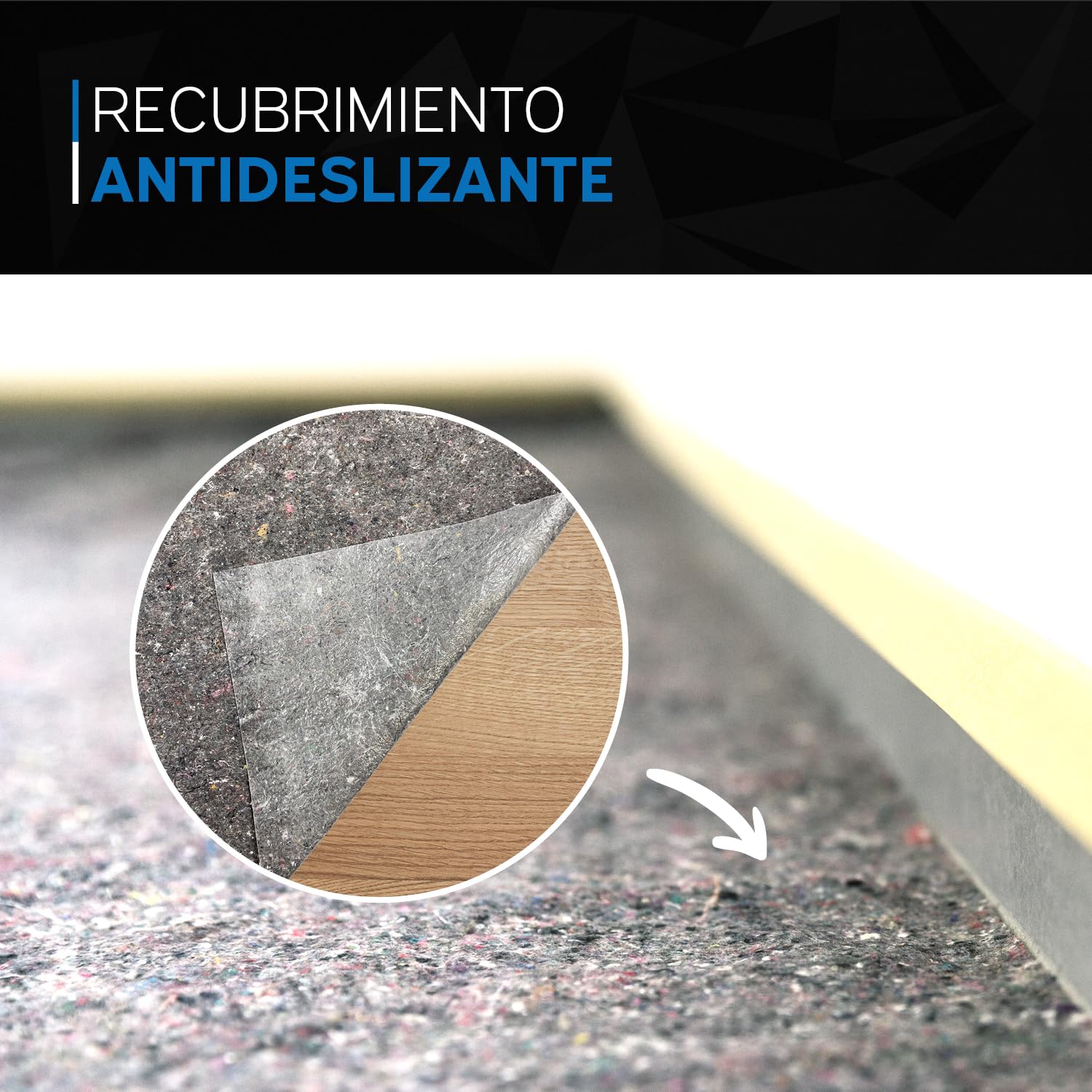 kör4u Rollo de fieltro de pintor de 50 m, con 270 g, cubierta y protección para suelos al pintar, renovación y bricolaje