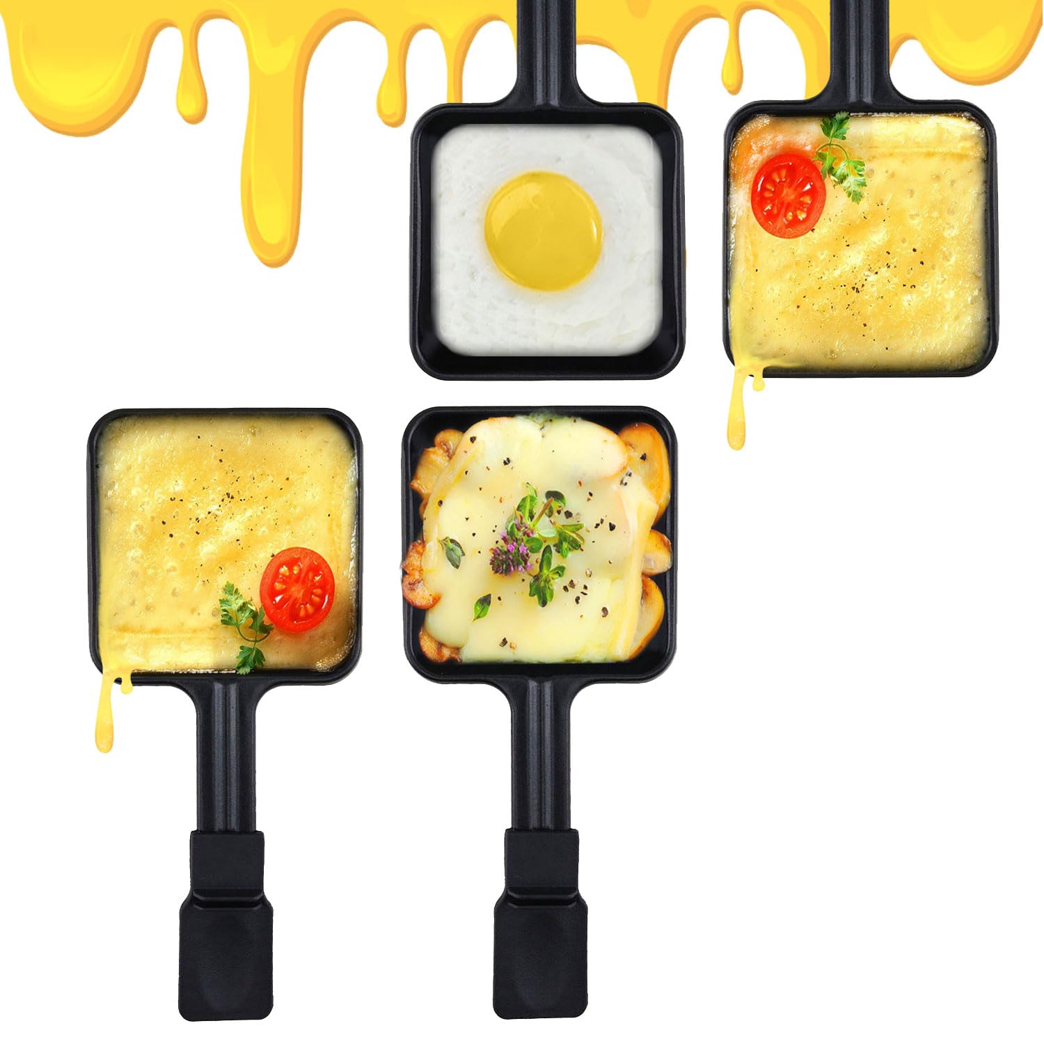 Mini poêle à fromage antiadhésive coupelle raclette individuelle de table