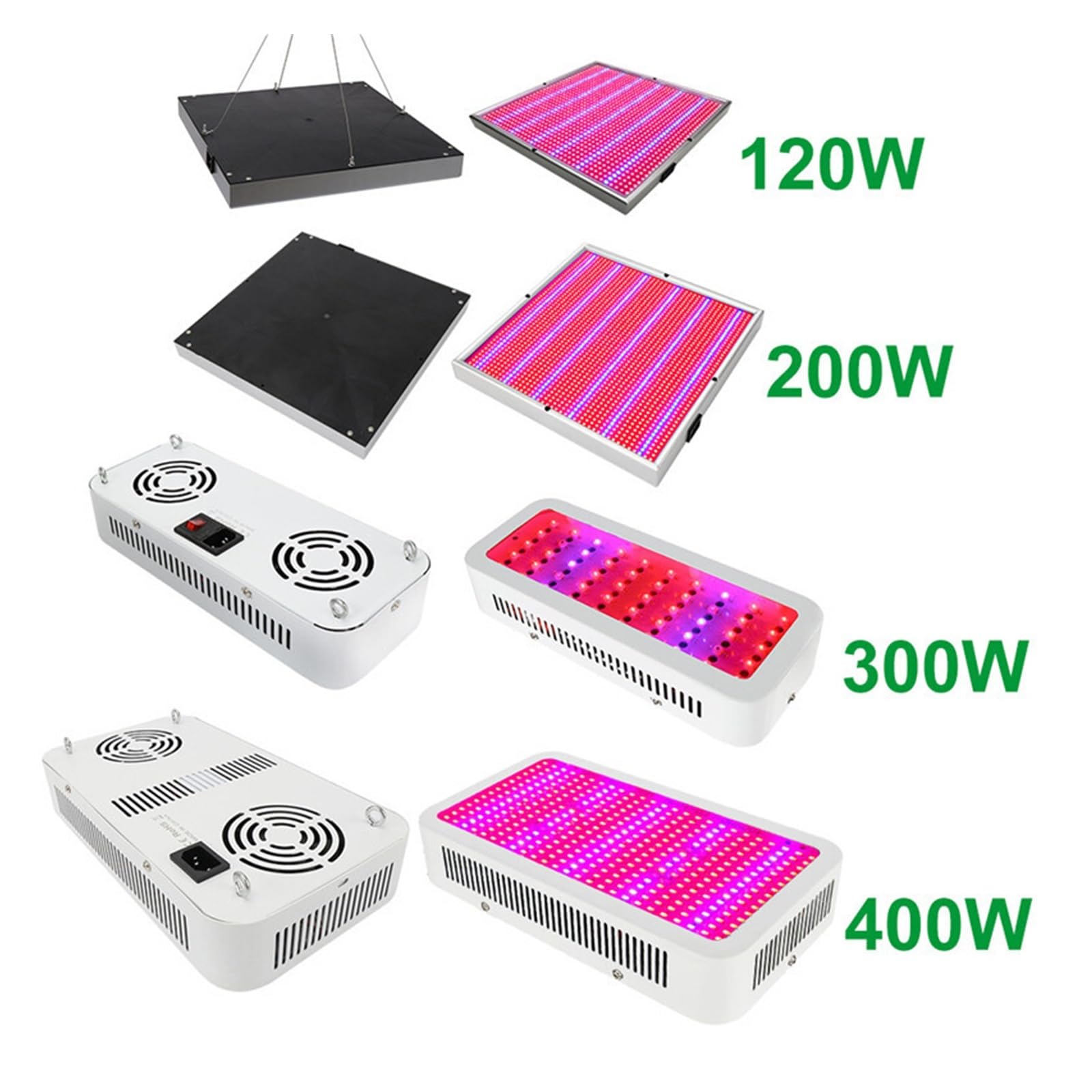 GaRcan Luz LED para Plantas 1600W 1200W 800W 600W 300W Lámparas de luz LED para Cultivo de Plantas de Espectro Completo de Alta Potencia para Sistema hidropónico Vegetal y Floral