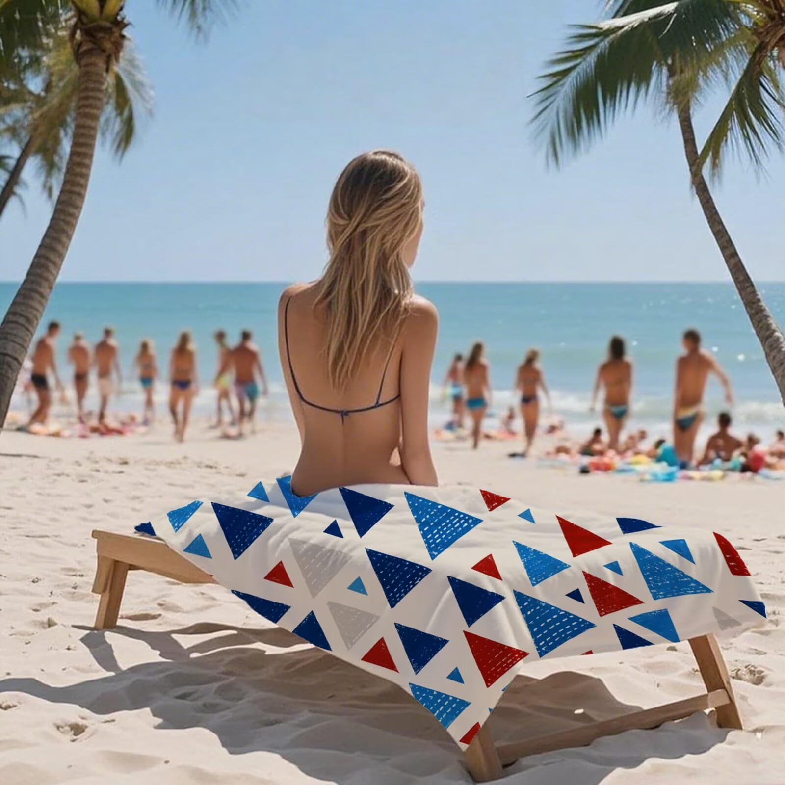 Ręcznik plażowy, geometryczny ręcznik z mikrofibry, prostota, duży ręcznik kąpielowy, 220 x 100, ręcznik do sauny, 2 sztuki, koc plażowy, bez piasku, super chłonny ręcznik sportowy, ręcznik do