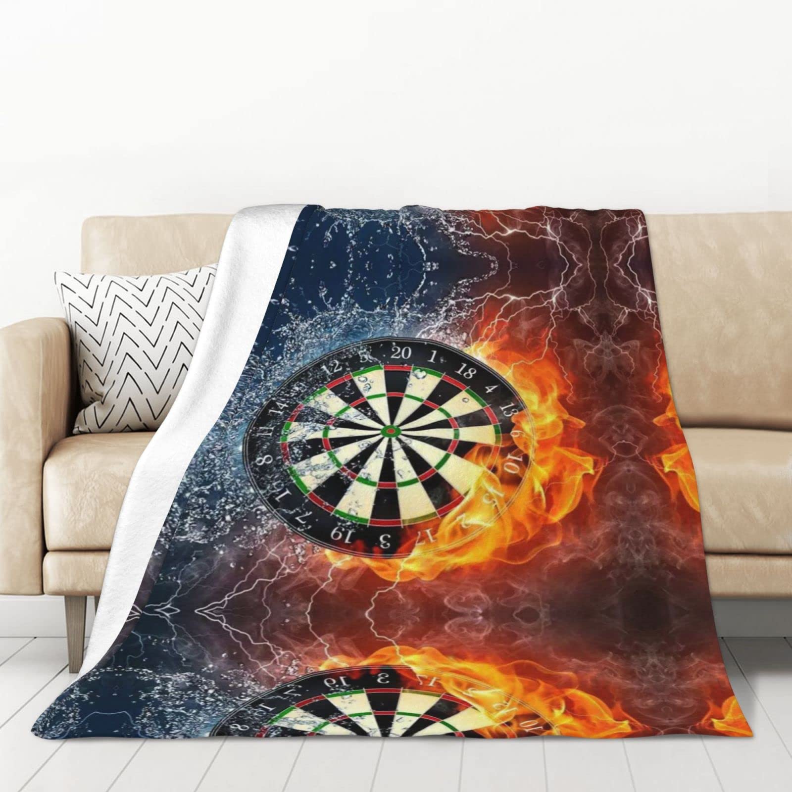 Couverture flanelle lit plaid chaud canapé jeté de lit fléchettes 127x178