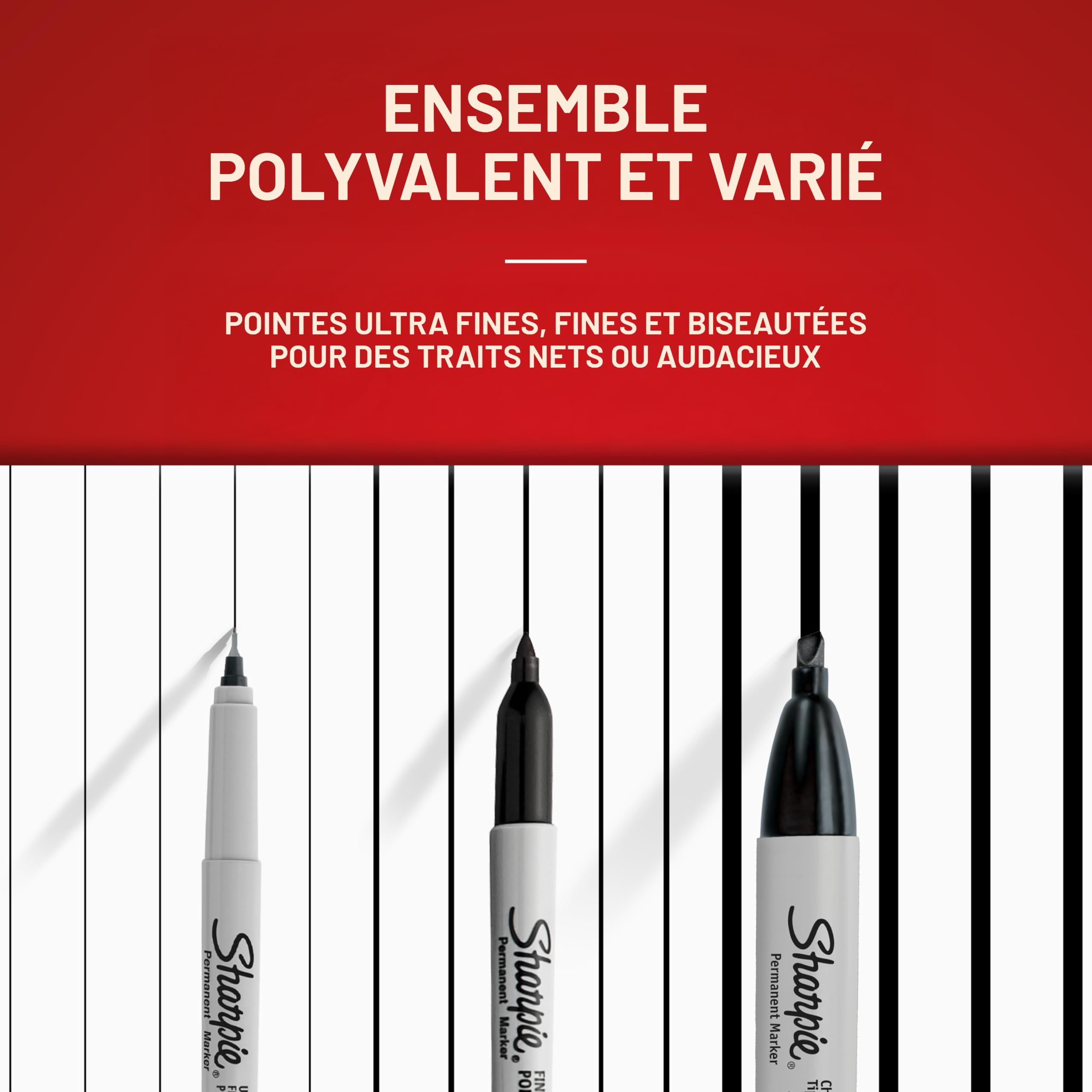 Sharpie Lot 25 Marqueurs Permanents - Édition Limitée Fêtes, Pointe Fine, Couleurs Vives Indélébiles