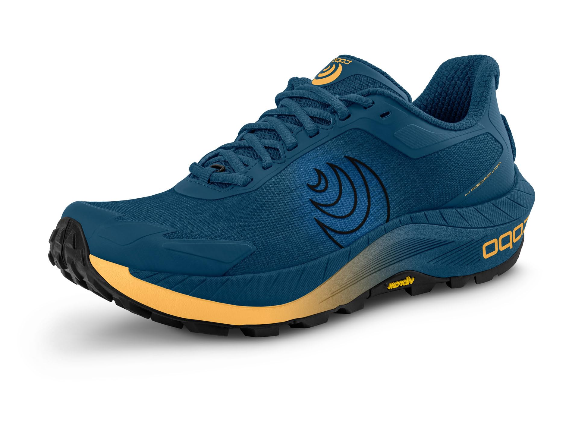 Photo 1 of Topo Athletic Men's MTN Racer 4 Lightweight Comfortable 5MM Drop Trail Running Shoes, Athletic Shoes for Trail, Navy/Orange, Size 11W