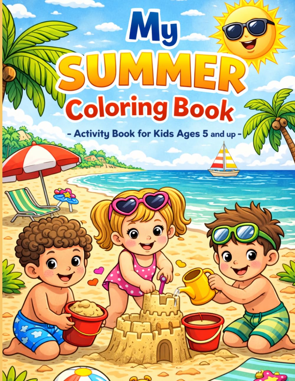 My Summer coloring Book: Aktivity Book for Kids ages 5 and up