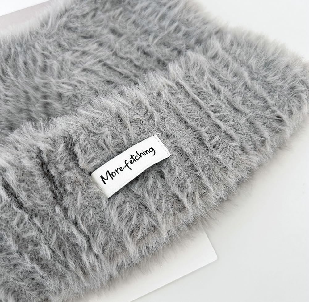 Women Winter Y2K Cute Cat Ears Hats Slouchy Plush Knitted Beanie Snow Ski Hat Fuzzy Warm Crochet Skull Cap 2026