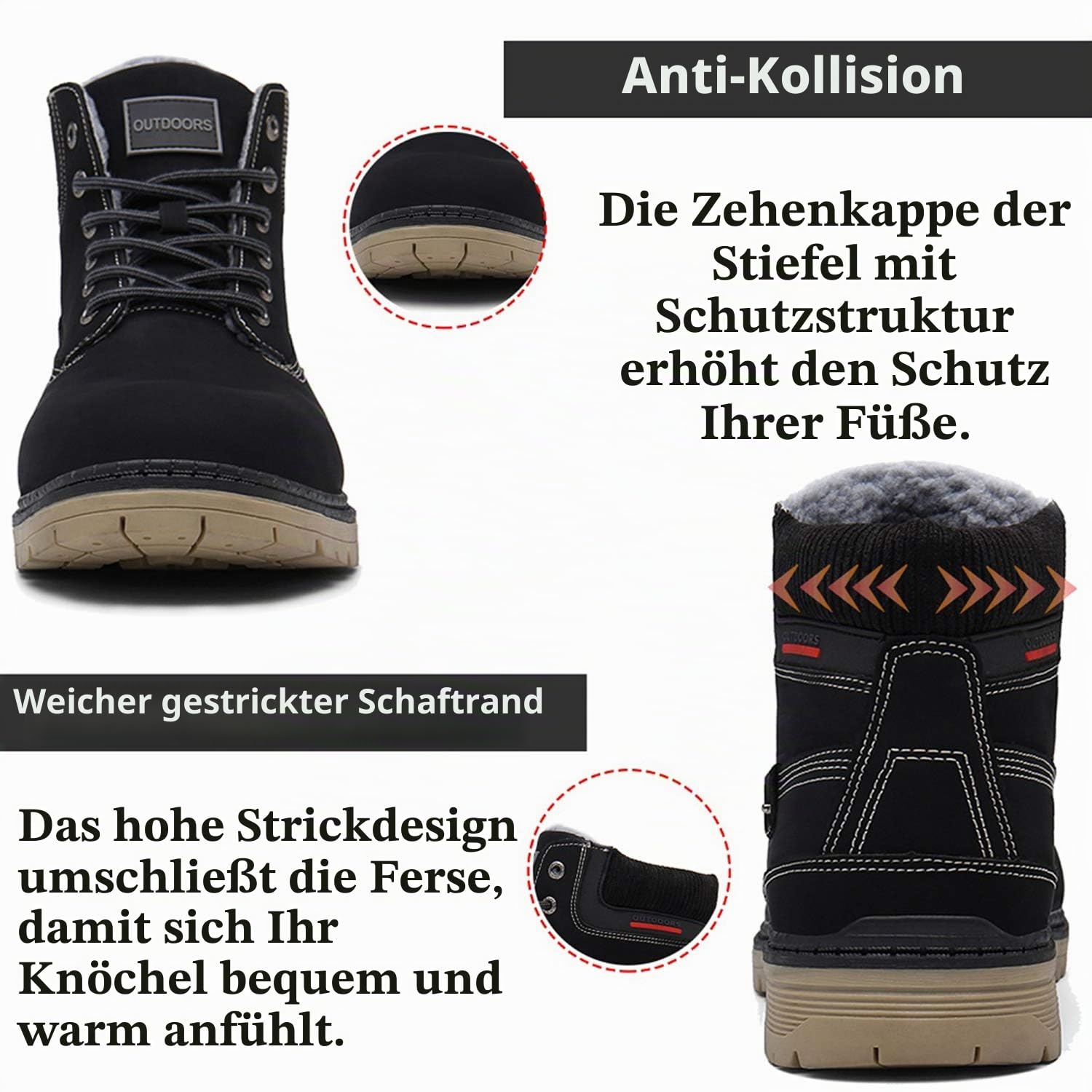 Eagsouni Winterschuhe Herren Damen