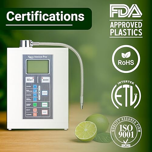Miniatura 2 de Aqua Ionizer Deluxe 70  Ionizador de agua  Sistema de filtración de agua alcalina  Produce agua alcalina pH 45-110  Hasta -800 mV ORP  4000 litros