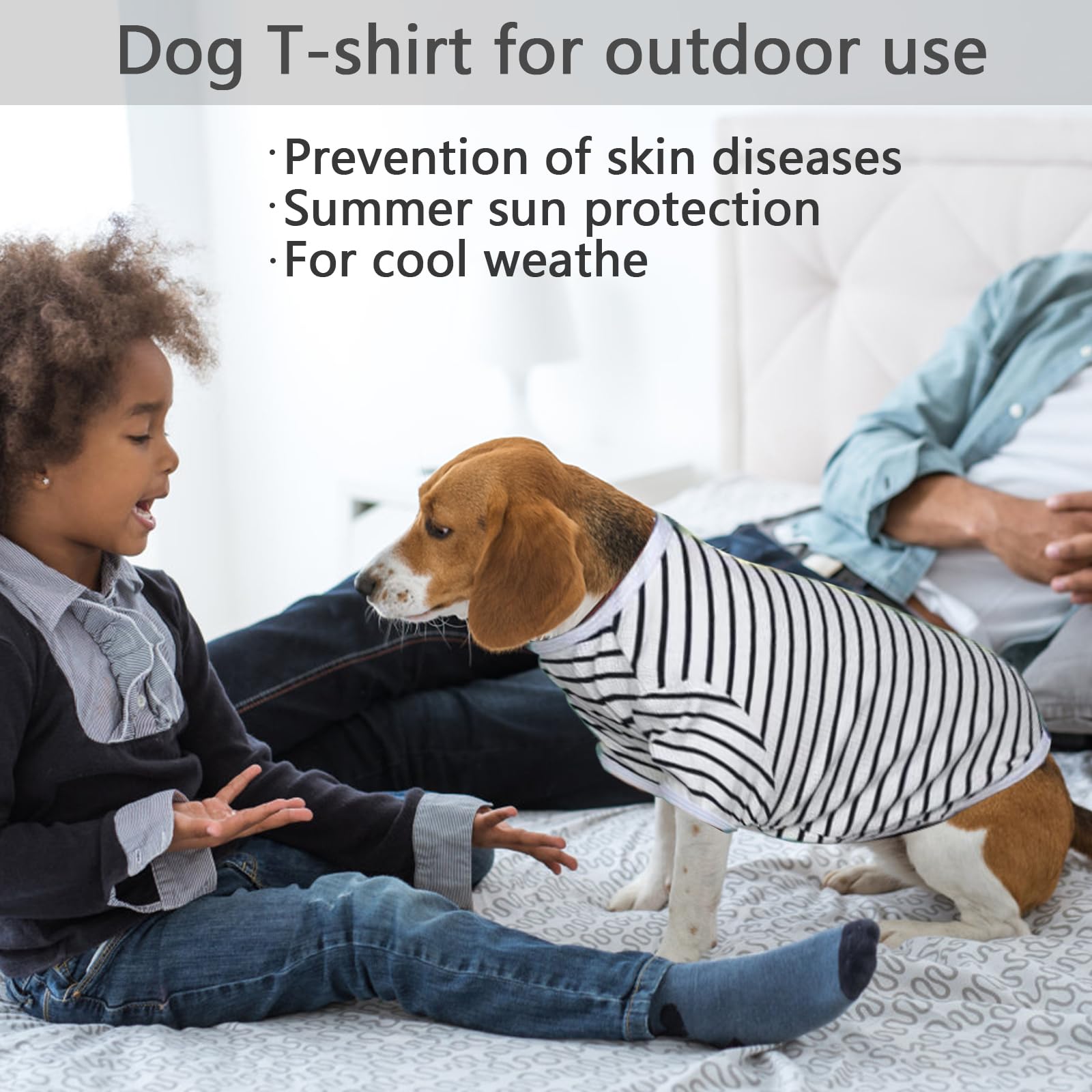 Maglietta A Righe Per Cani In Cotone - Comoda E Traspirante Per Chihuahua E Gatti Taglia S - Foto 6