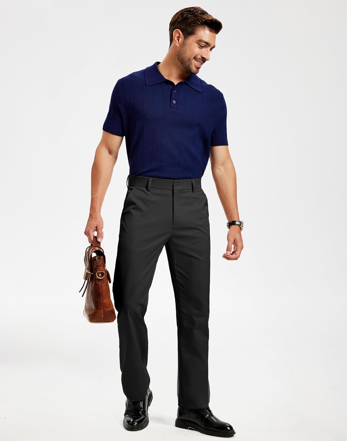 Mens Golf Pants 30" 32" 34" Stretch Dress Pants Lightweight 6 Pockets Casual Work Suit Slacks Trousers