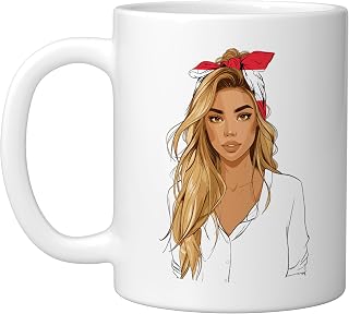 Austrian Flag Souvenirs for Women Blond Products Austria Ceramic Mug, White