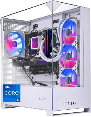 Skytech Gaming Archangel 5 Gaming PC, Intel i7 14700F 2.1GHz, NVIDIA RTX 5060 Ti 16GB, 1TB Gen4 NVMe SSD, 32GB DDR5 RAM 6000, 750W Gold PSU, 360 ARGB AIO, Wi-Fi, Win 11, Desktop