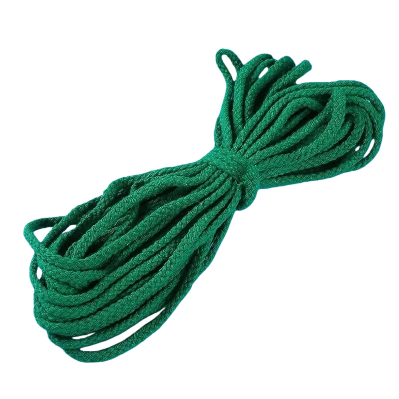 Braided Cotton Rope 10Meters*5MM Braided Macrame Cord Twisted Green Cotton Cord for Sewing/Craft