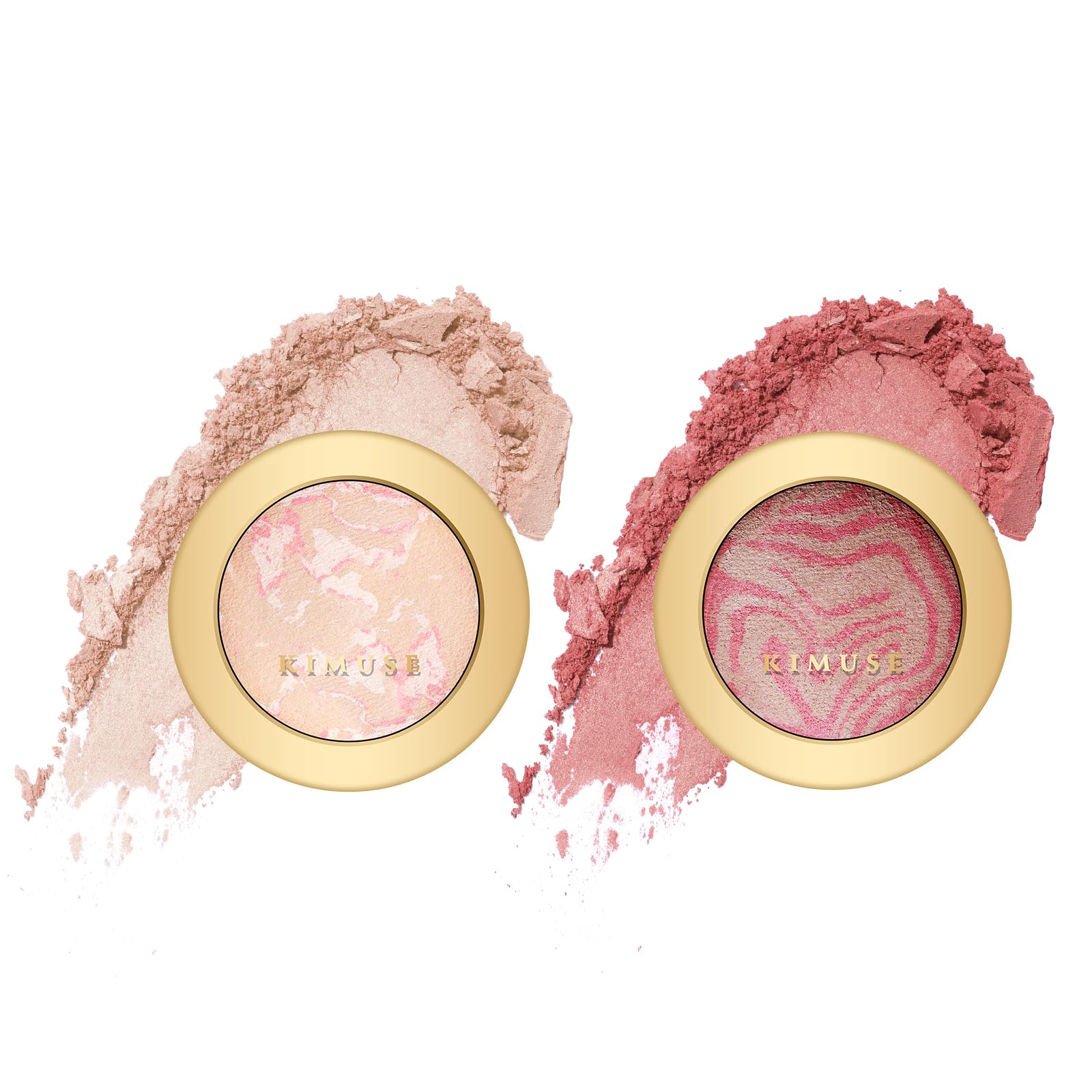 KIMUSE Lighting Glow Baked Foundation & Lightweight Natural Finish Baked Blush