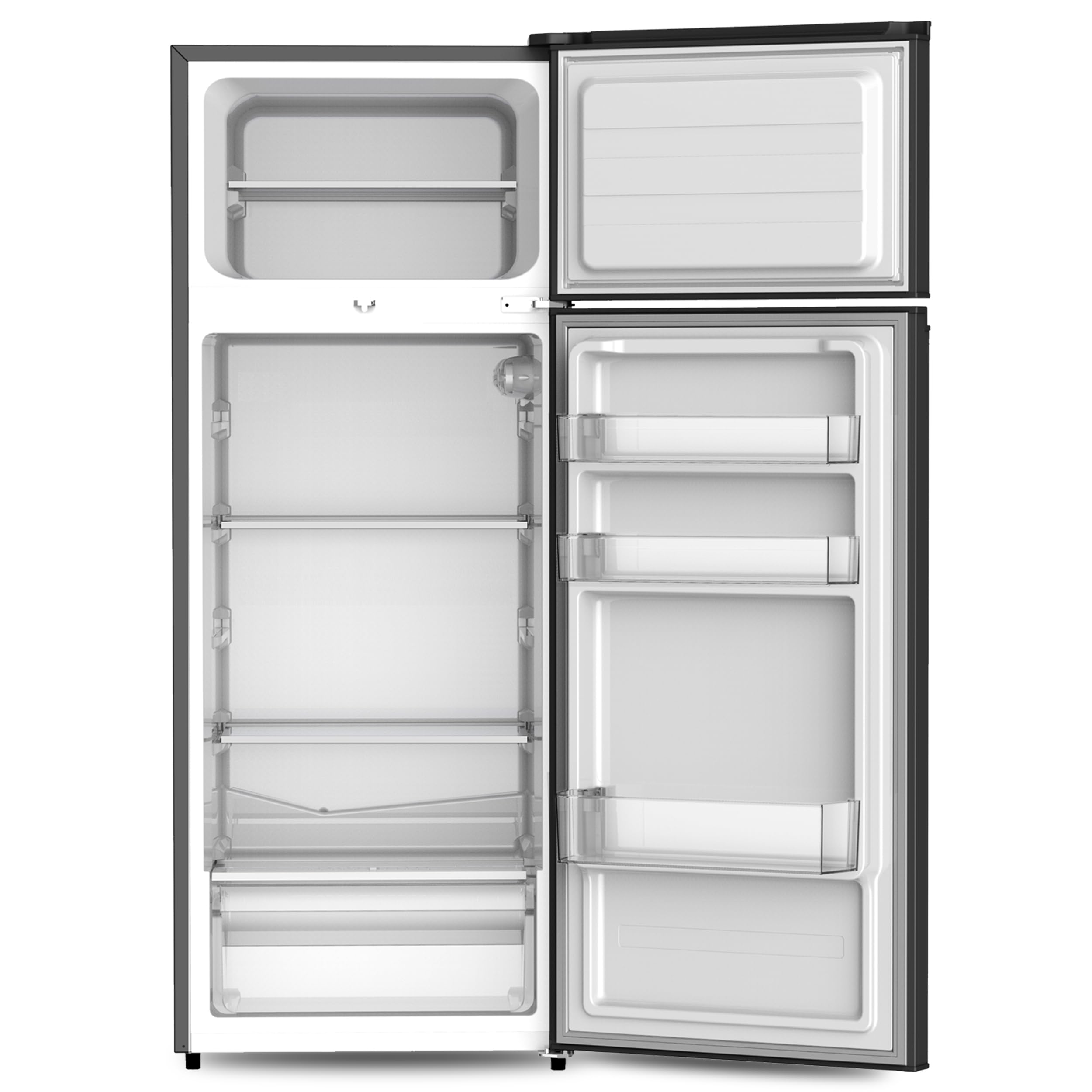Daya, DSDP210XE, Frigorifero doppia porta, 210 litri, total inox, defrost, porte reversibili, silenzioso 40 dB